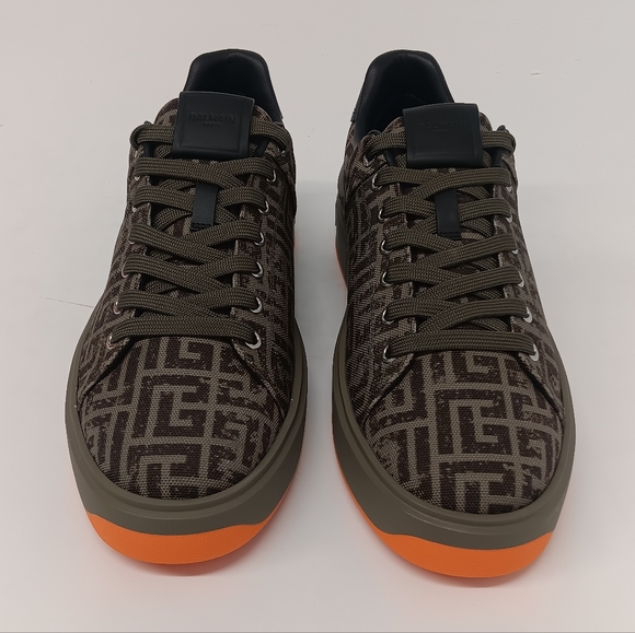 Balmain Men's Monogram Jacquard B-Court Low Top Sneakers - Picture 3 of 16